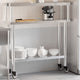 Vidaxl keukenwerktafel met bovenschap 110x30x120 cm roestvrij staal