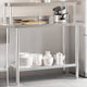 Vidaxl keukenwerktafel met bovenschap 110x55x120 cm roestvrij staal