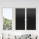 Vidaxl raamfolies 5 st statisch mat pvc zwart
