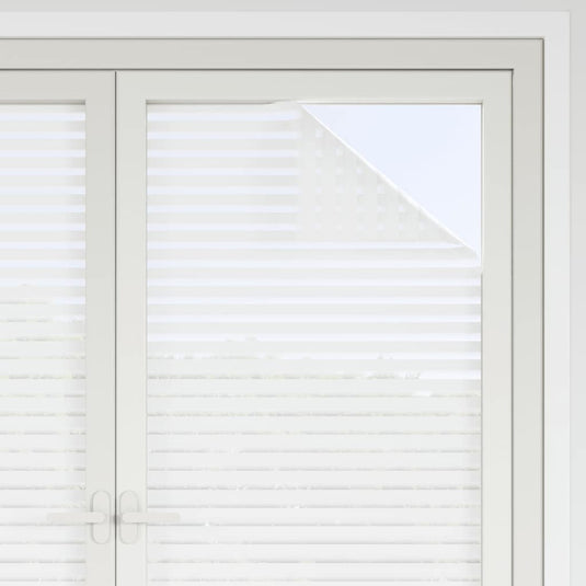Vidaxl raamfolies 2 st mat strepenpatroon pvc