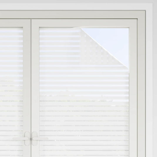Vidaxl raamfolies 2 st mat strepenpatroon pvc