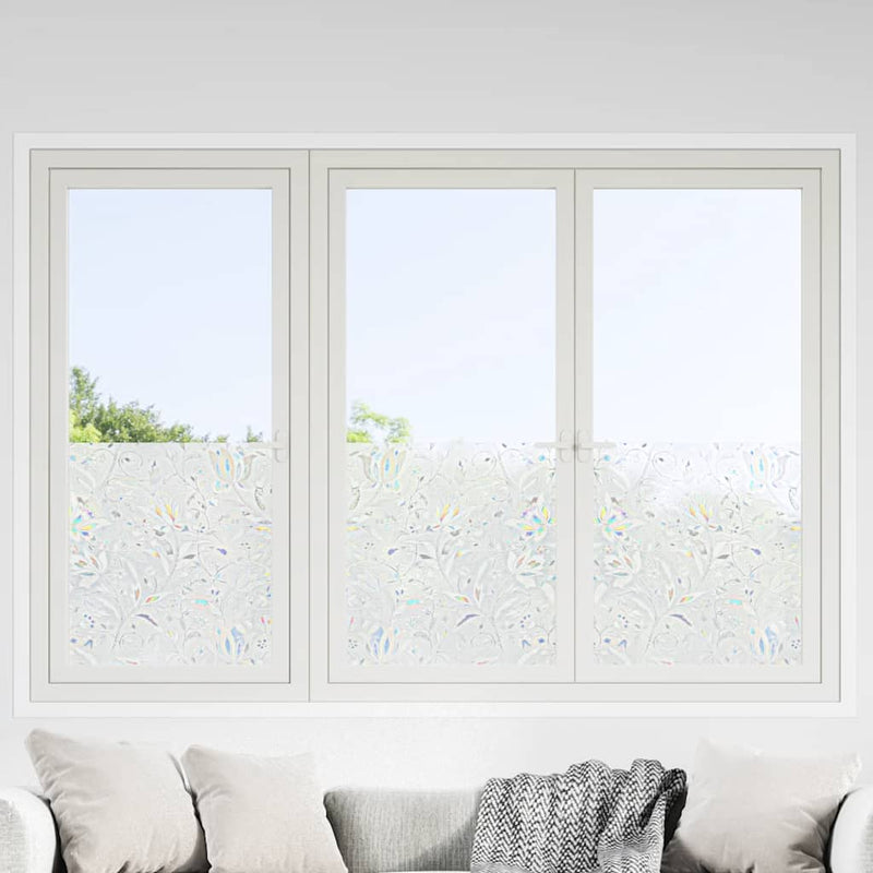 Afbeelding laden in galerijviewer, Vidaxl raamfolies 2 st mat bloemenpatroon pvc
