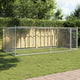 Vidaxl hondenhok met deur 4x2x1,5 m gegalvaniseerd staal grijs