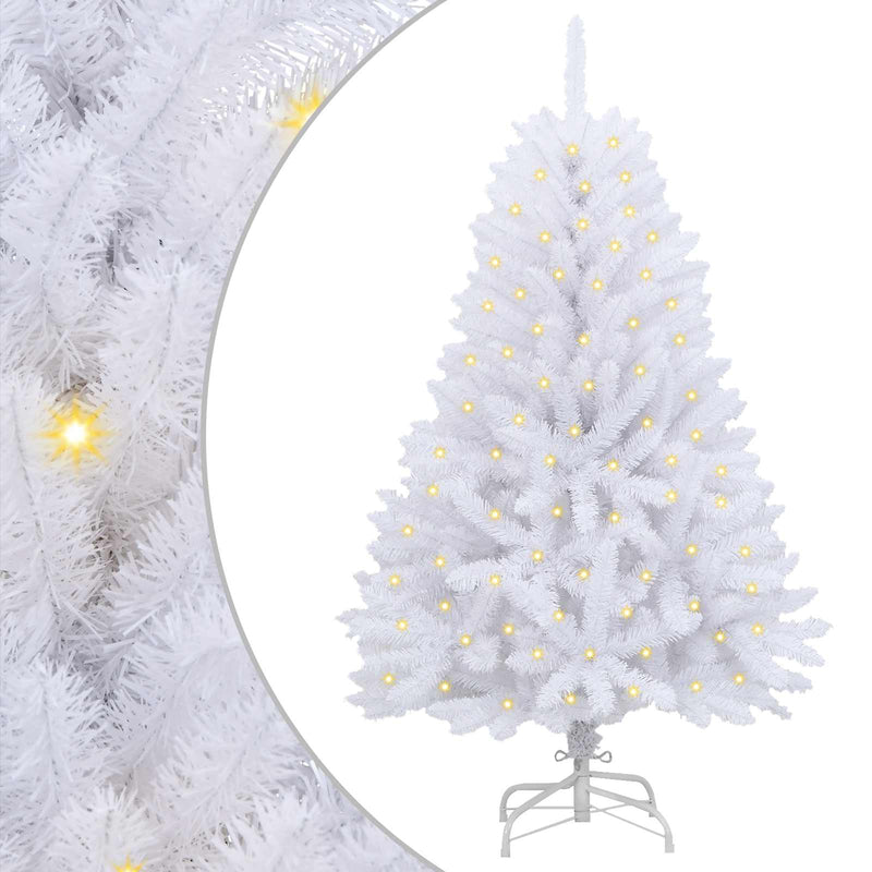 Afbeelding laden in galerijviewer, Vidaxl kunstkerstboom 150 led's pvc en staal wit
