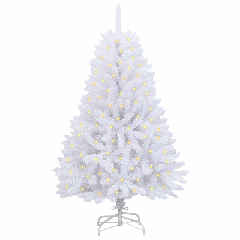 Afbeelding laden in galerijviewer, Vidaxl kunstkerstboom 150 led's pvc en staal wit
