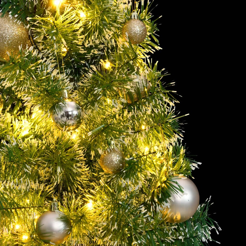 Afbeelding laden in galerijviewer, Vidaxl kunstkerstboom met 150 led's kerstballen en sneeuw 120 cm

