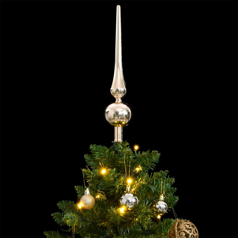 Afbeelding laden in galerijviewer, Vidaxl kunstkerstboom met scharnieren 150 led en kerstballen 120 cm
