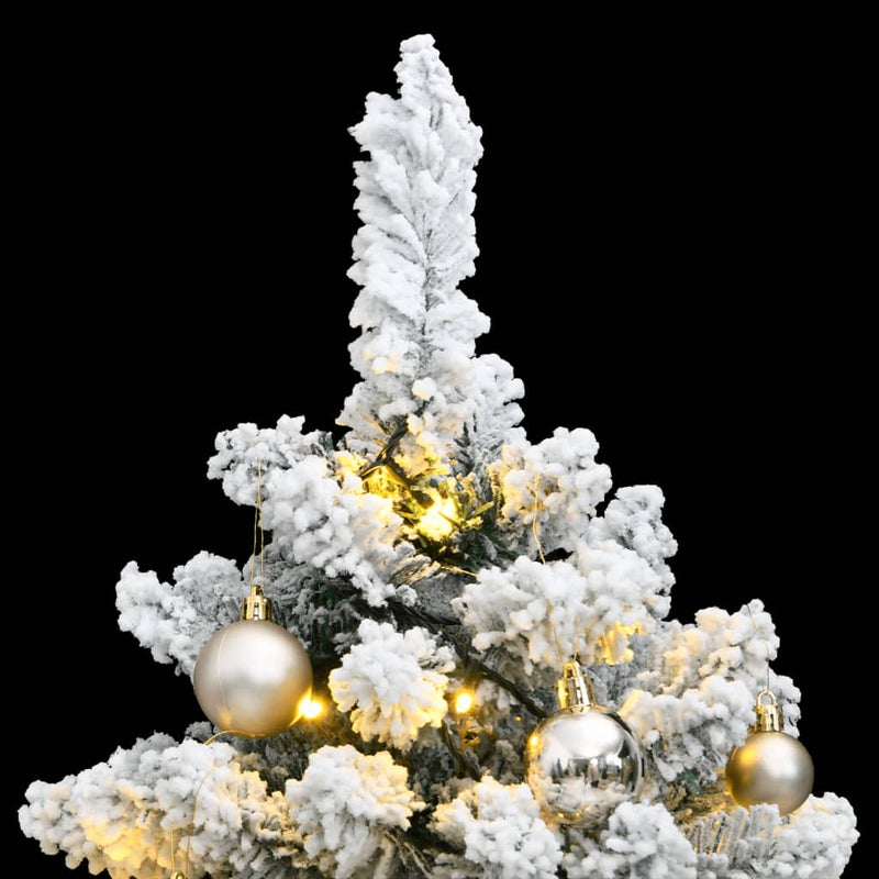 Afbeelding laden in galerijviewer, Vidaxl kunstkerstboom met scharnieren 150 led en kerstballen 120 cm
