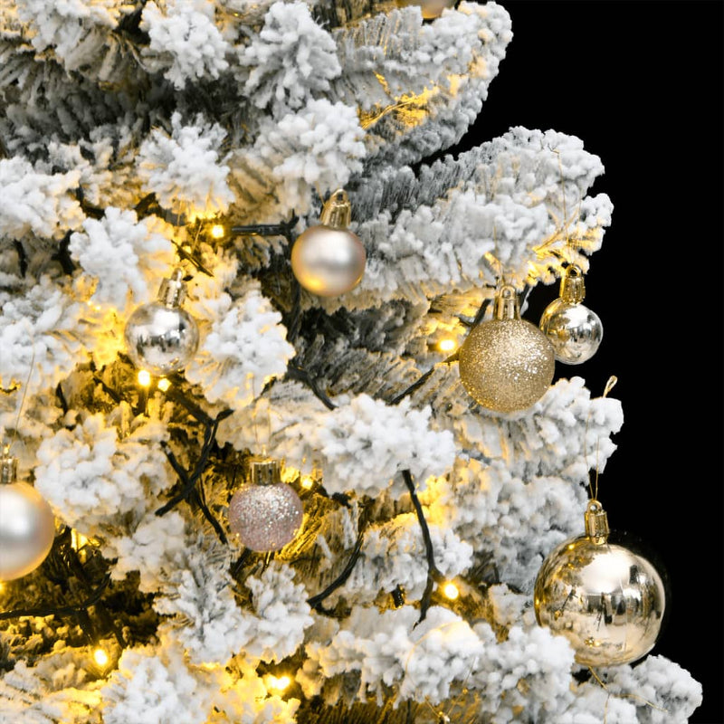 Afbeelding laden in galerijviewer, Vidaxl kunstkerstboom met scharnieren 150 led en kerstballen 120 cm
