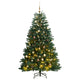 VidaXL Kunstkerstboom met scharnieren 300 LED's en kerstballen 240 cm