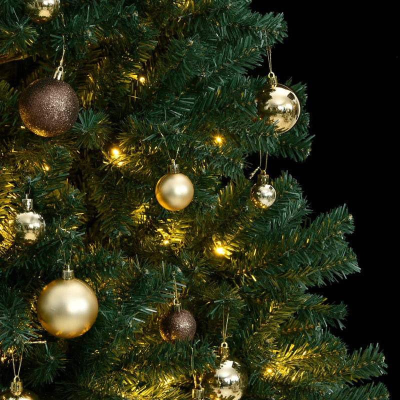 Afbeelding laden in galerijviewer, VidaXL Kunstkerstboom met scharnieren 300 LED's en kerstballen 240 cm
