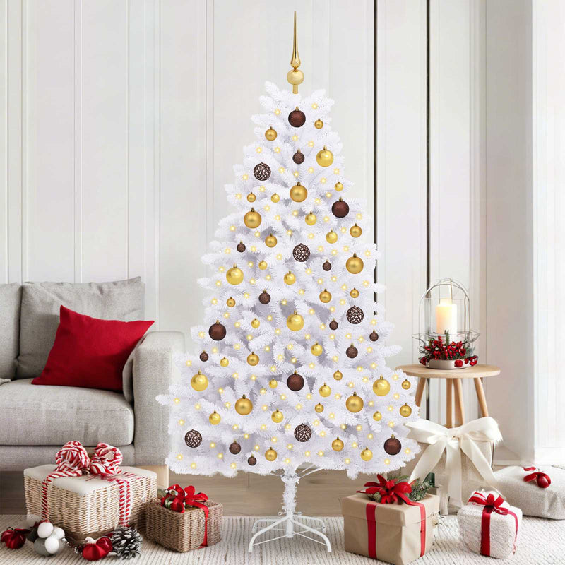 Afbeelding laden in galerijviewer, Vidaxl kunstkerstboom 180 cm pvc en staal wit
