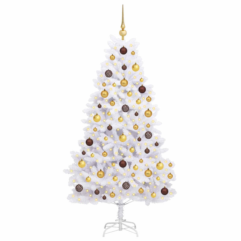 Afbeelding laden in galerijviewer, Vidaxl kunstkerstboom 180 cm pvc en staal wit
