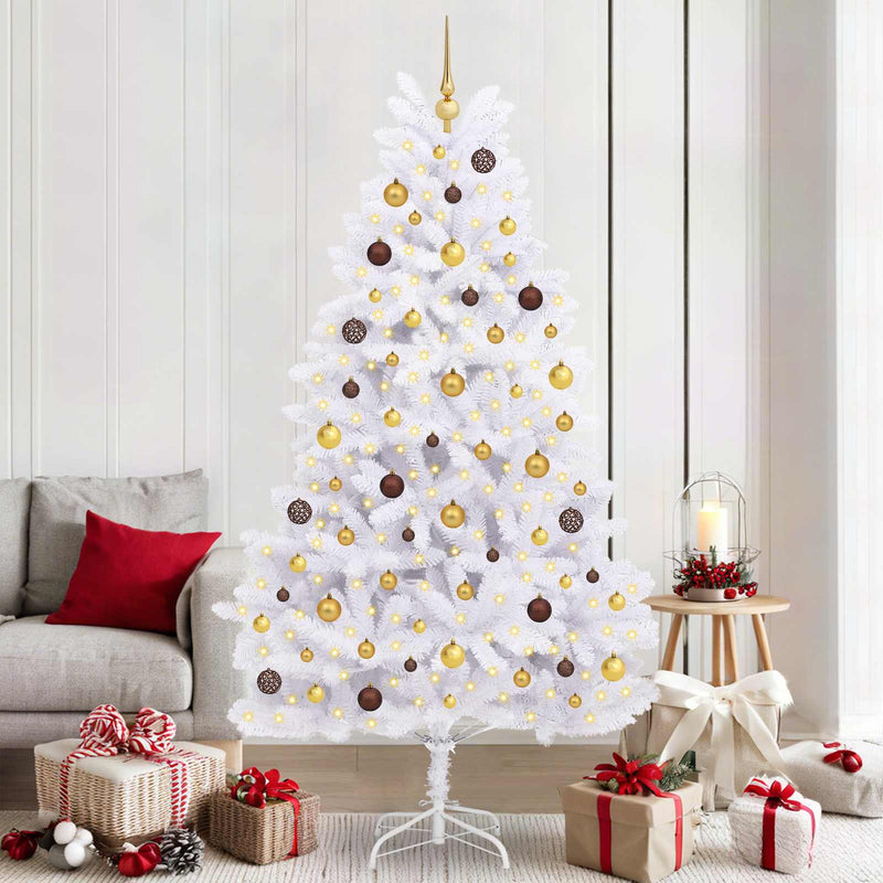 Afbeelding laden in galerijviewer, Vidaxl kunstkerstboom 210 cm pvc en staal wit
