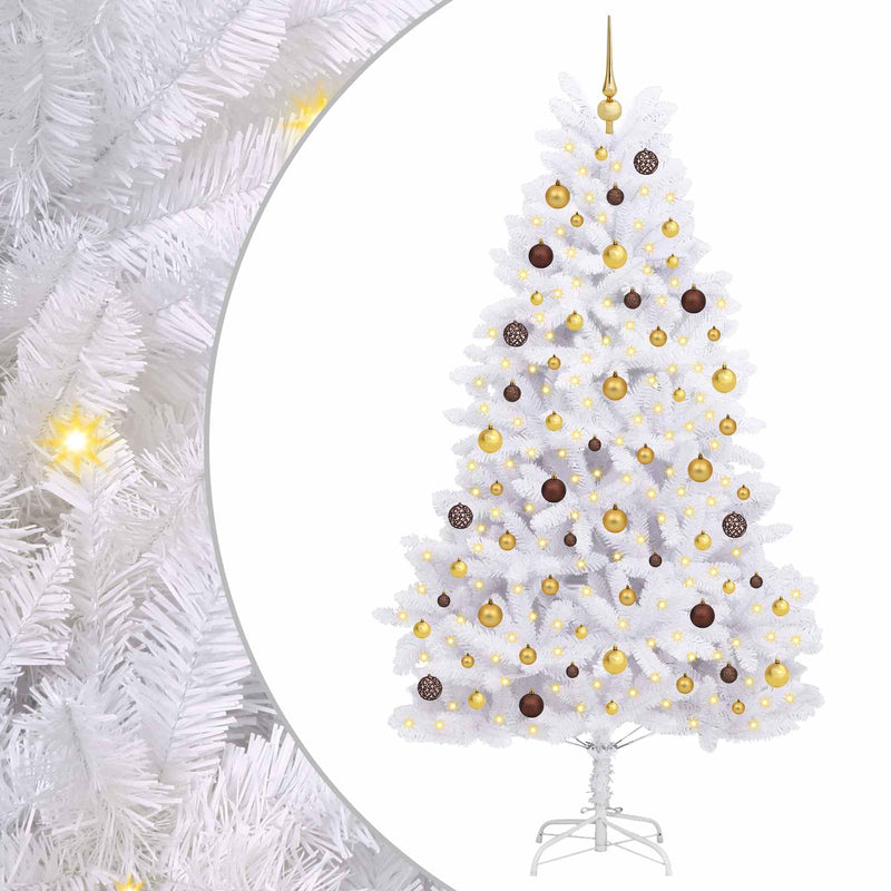 Afbeelding laden in galerijviewer, Vidaxl kunstkerstboom 210 cm pvc en staal wit
