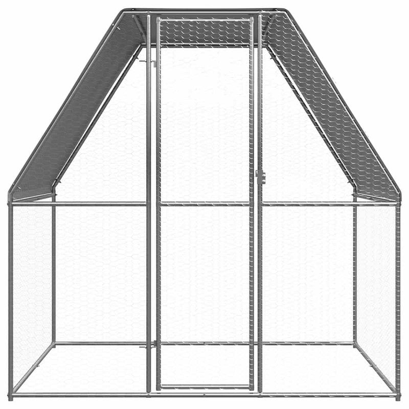 Afbeelding laden in galerijviewer, Vidaxl kippenkooi 2x2x2 m gegalvaniseerd staal zilverkleurig en grijs
