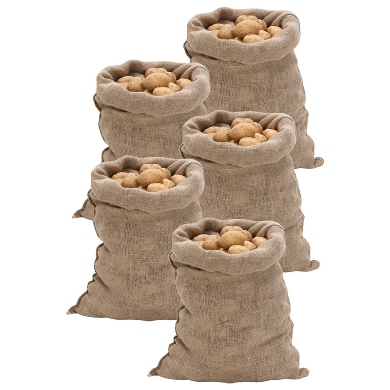 Afbeelding laden in galerijviewer, Vidaxl jutezakken 5 stuks 60x105 cm 100% jute 220 g m²
