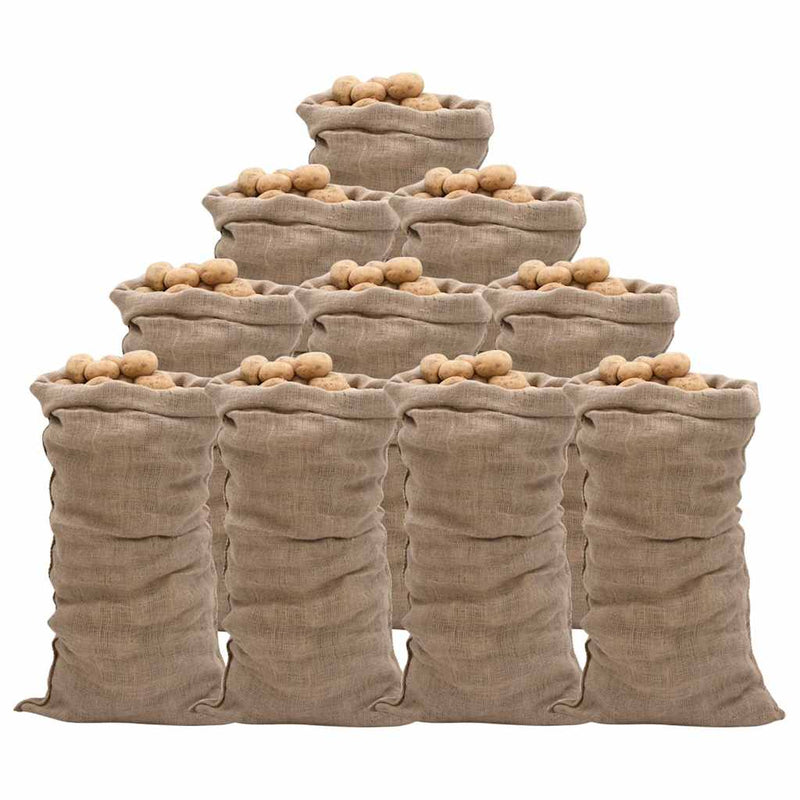 Afbeelding laden in galerijviewer, Vidaxl jutezakken 10 stuks 220 g m² 65x135 cm 100% jute
