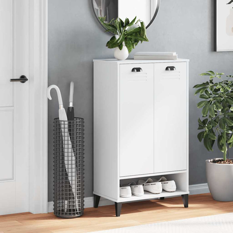 Afbeelding laden in galerijviewer, Vidaxl schoenenkast viken bewerkt hout wit
