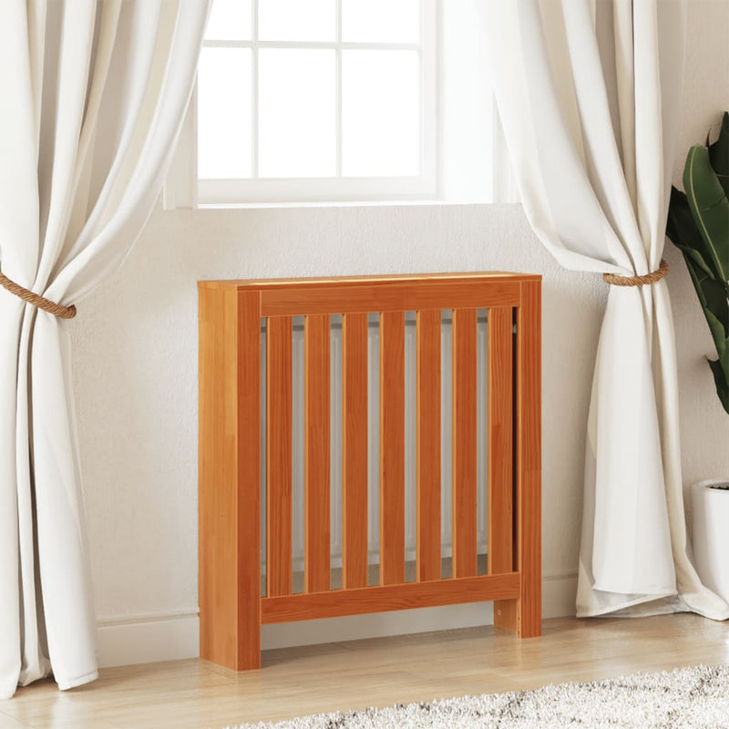 Afbeelding laden in galerijviewer, Vidaxl radiatorombouw 79,5x19x84 cm massief grenenhout wasbruin

