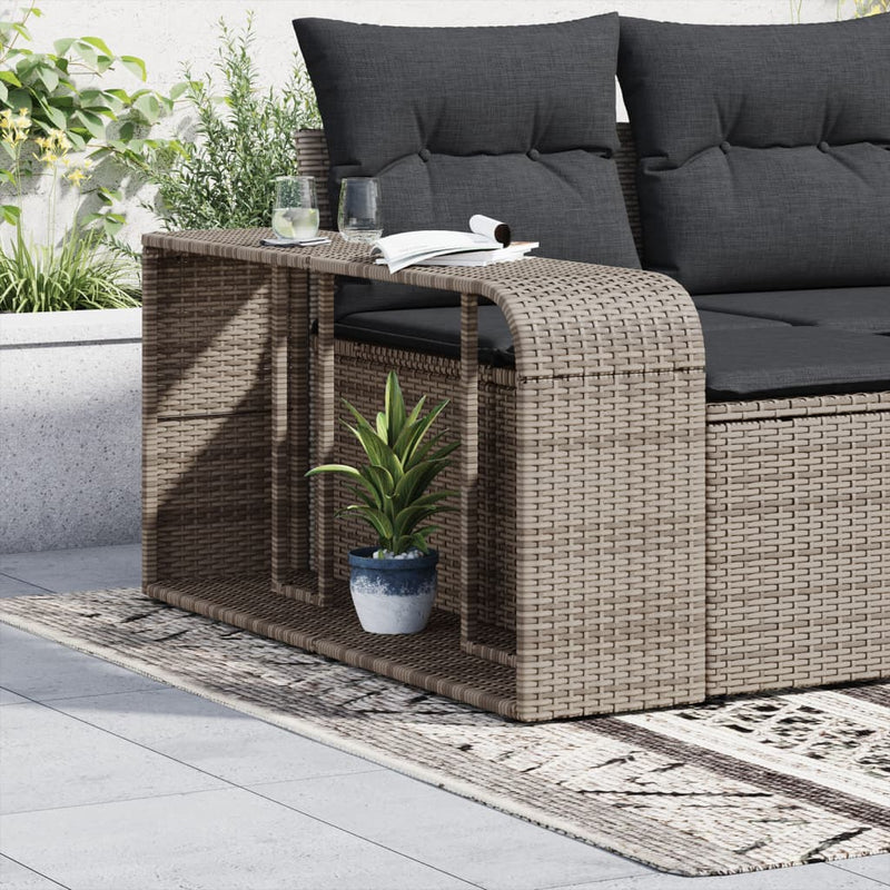 Afbeelding laden in galerijviewer, Vidaxl opbergschappen 2 st poly rattan grijs
