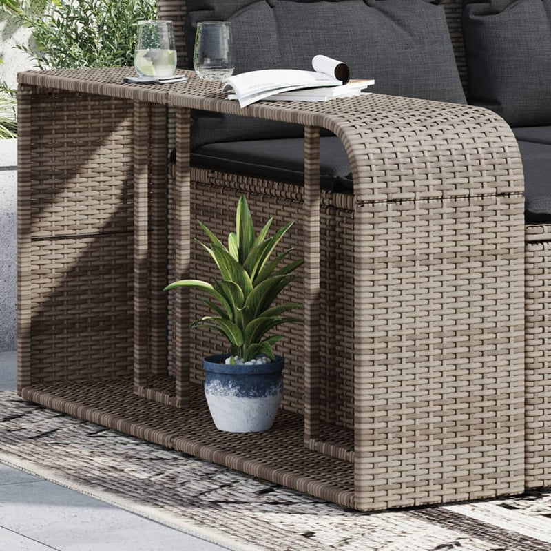 Afbeelding laden in galerijviewer, Vidaxl opbergschappen 2 st poly rattan grijs
