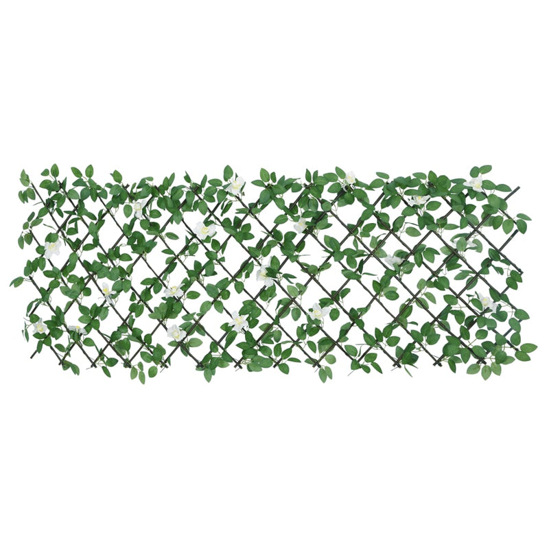Afbeelding laden in galerijviewer, Vidaxl kunstplant klimop op latwerk uittrekbaar 186x30 cm groen
