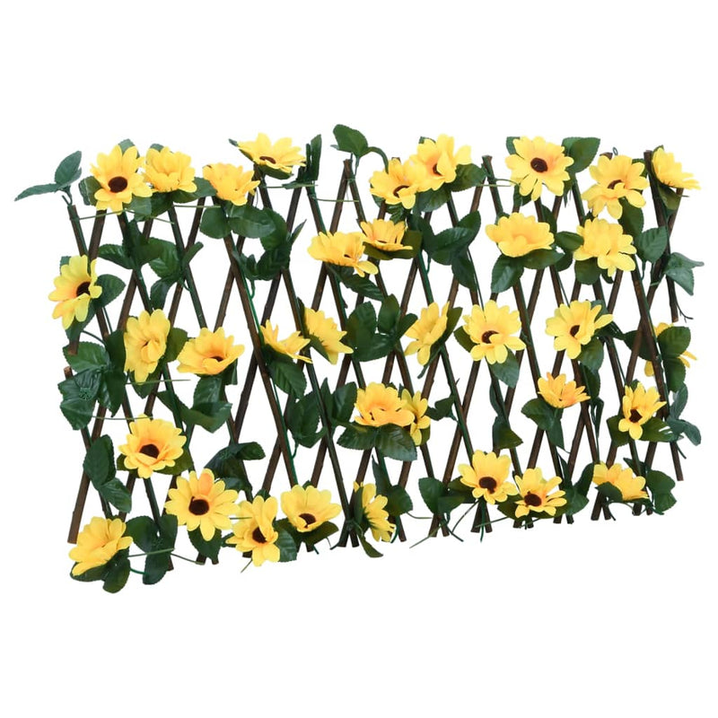 Afbeelding laden in galerijviewer, Vidaxl kunstplant klimop op latwerk 5 st uittrekbaar 180x20 cm geel
