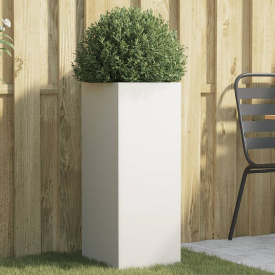 Vidaxl plantenbak 32x29x75 cm staal wit
