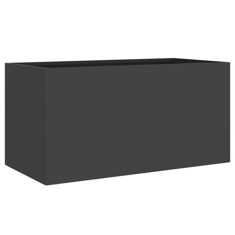Afbeelding laden in galerijviewer, Vidaxl plantenbak 62x30x29 cm staal zwart
