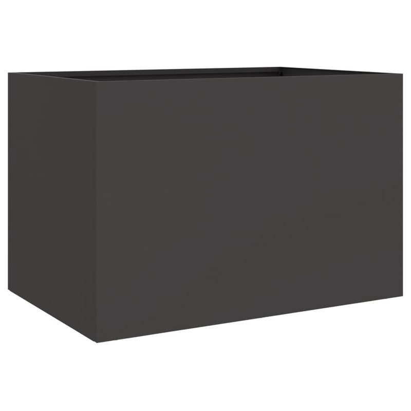 Afbeelding laden in galerijviewer, Vidaxl plantenbak 62x40x39 cm staal zwart
