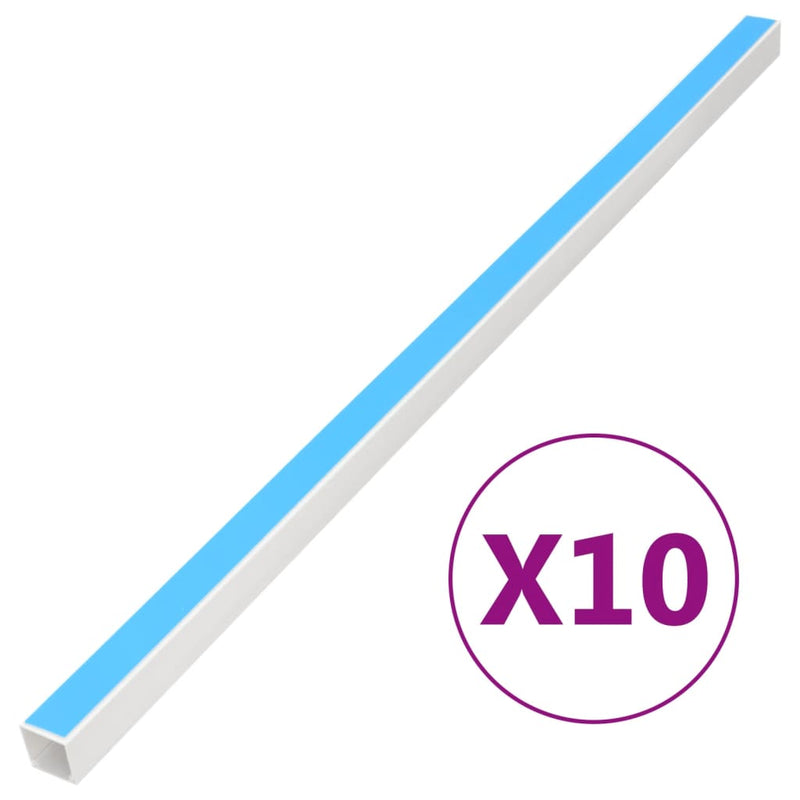 Afbeelding laden in galerijviewer, Vidaxl kabelgoot zelfklevend 25x16 mm 10 m pvc
