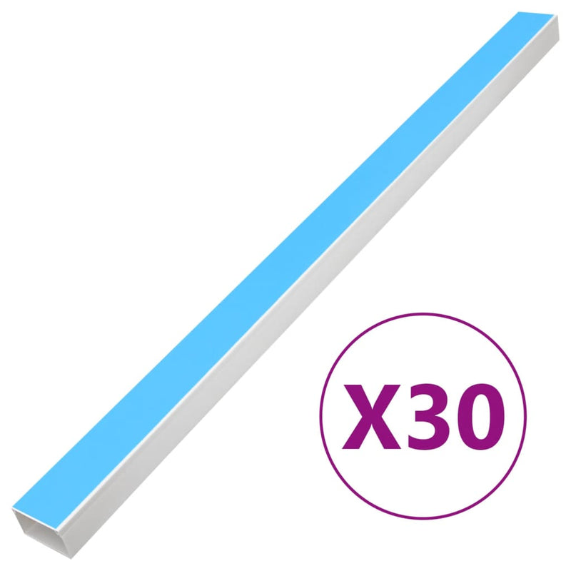 Afbeelding laden in galerijviewer, Vidaxl kabelgoot zelfklevend 50x25 mm 30 m pvc
