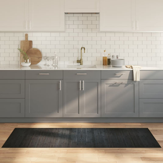 Vidaxl vloerkleed rechthoekig 70x200 cm bamboe grijs