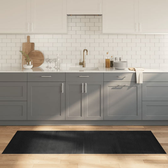 Vidaxl vloerkleed rechthoekig 80x200 cm bamboe grijs