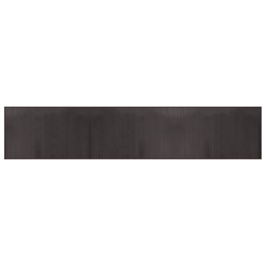 Vidaxl vloerkleed rechthoekig 60x300 cm bamboe donkerbruin