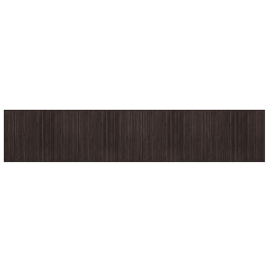 Vidaxl vloerkleed rechthoekig 80x400 cm bamboe donkerbruin