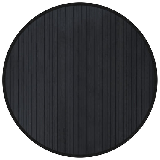 Vidaxl vloerkleed rond 100 cm bamboe zwart