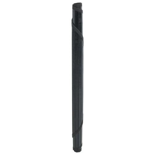 Vidaxl vloerkleed rond 100 cm bamboe zwart