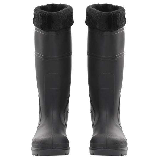 Vidaxl regenlaarzen met verwijderbare sokken maat 39 pvc zwart