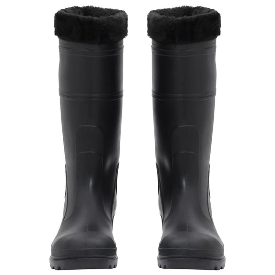 Vidaxl regenlaarzen met verwijderbare sokken maat 42 pvc zwart