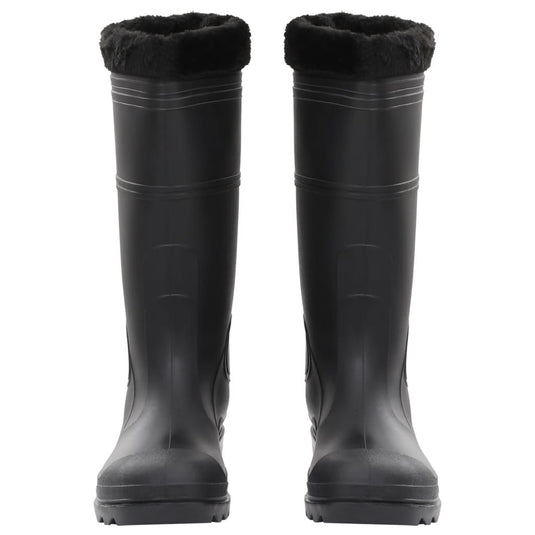 Vidaxl regenlaarzen met verwijderbare sokken maat 44 pvc zwart