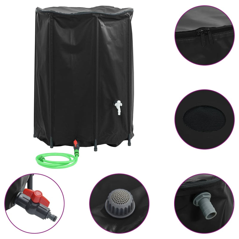 Afbeelding laden in galerijviewer, Vidaxl watertank met kraan opvouwbaar 1350 l pvc
