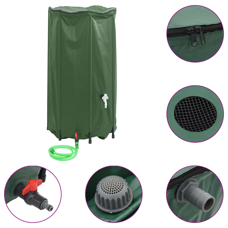 Afbeelding laden in galerijviewer, Vidaxl watertank met kraan opvouwbaar 380 l pvc
