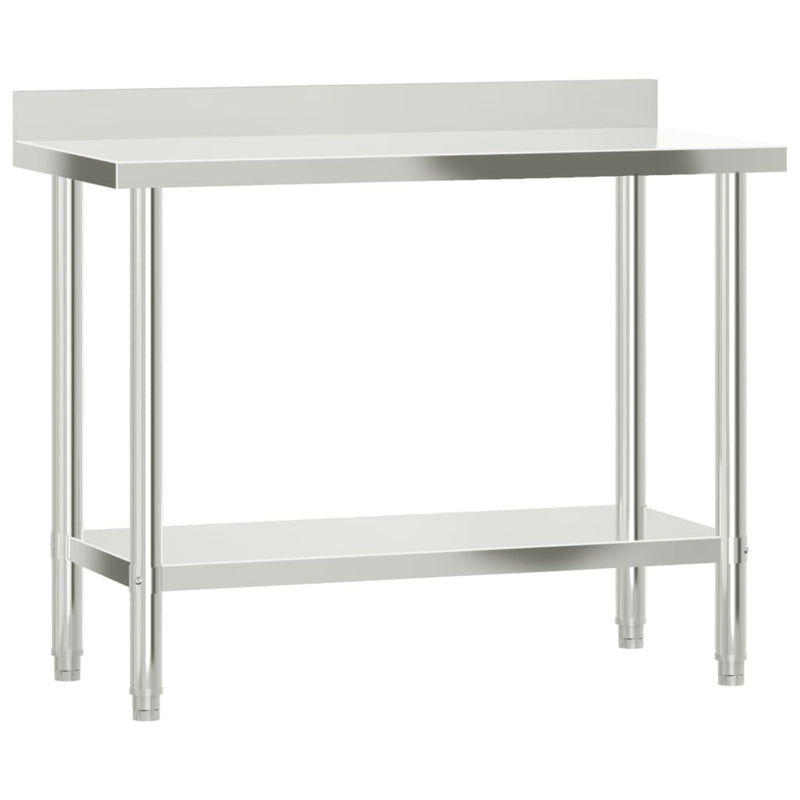 Afbeelding laden in galerijviewer, Vidaxl keukenwerktafel met spatscherm 110x55x93 cm roestvrij staal
