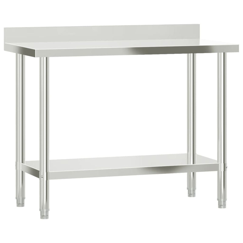 Afbeelding laden in galerijviewer, Vidaxl keukenwerktafel met spatscherm 110x55x93 cm roestvrij staal
