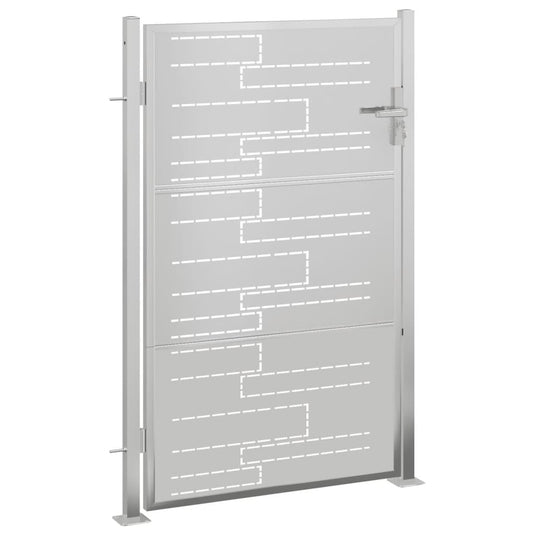 VidaXL Tuinpoort 100x125 cm roestvrij staal