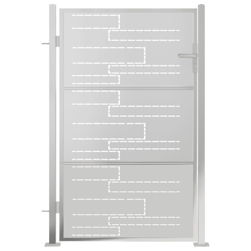 Afbeelding laden in galerijviewer, VidaXL Tuinpoort 100x125 cm roestvrij staal
