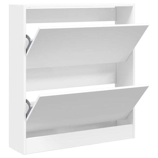Vidaxl schoenenkast 80x21x87,5 cm bewerkt hout wit