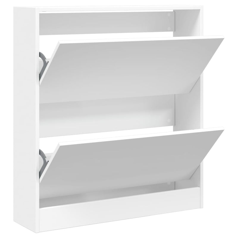 Afbeelding laden in galerijviewer, Vidaxl schoenenkast 80x21x87,5 cm bewerkt hout wit
